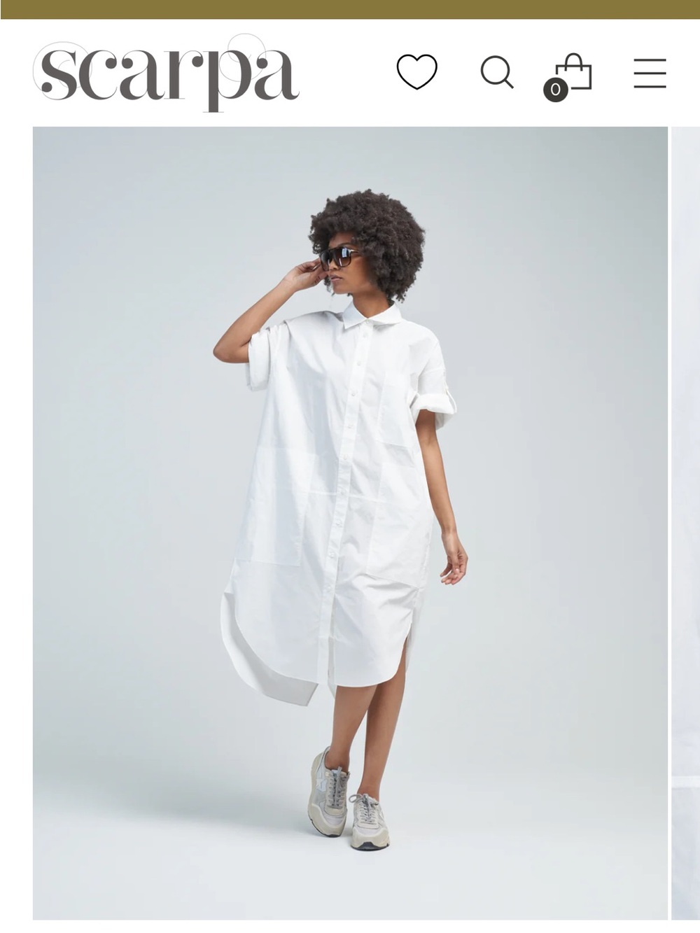 Lee Mathews - Poplin Short Sleeve Shirt Dress - Size 1 (S)